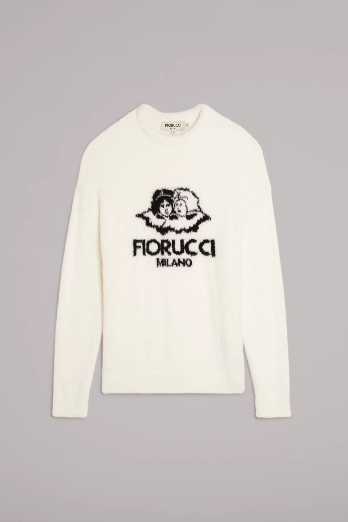 Fiorucci Unisex Milano Angels Knit Jumper White White-Women Sweatshirts & Hoodies